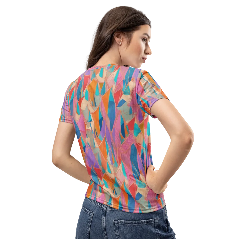Chromatic Drapery on Women's Crew Neck T-Shirt — Back