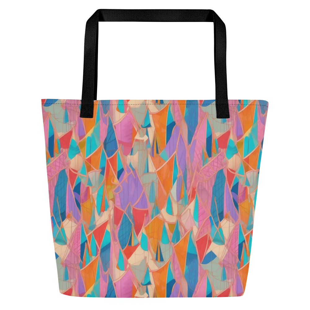 Chromatic Drapery on Large Tote Bag W/ Pocket — Front