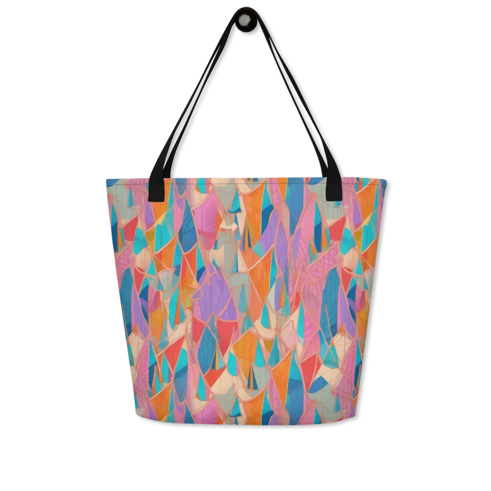 Chromatic Drapery on Large Tote Bag W/ Pocket — Front