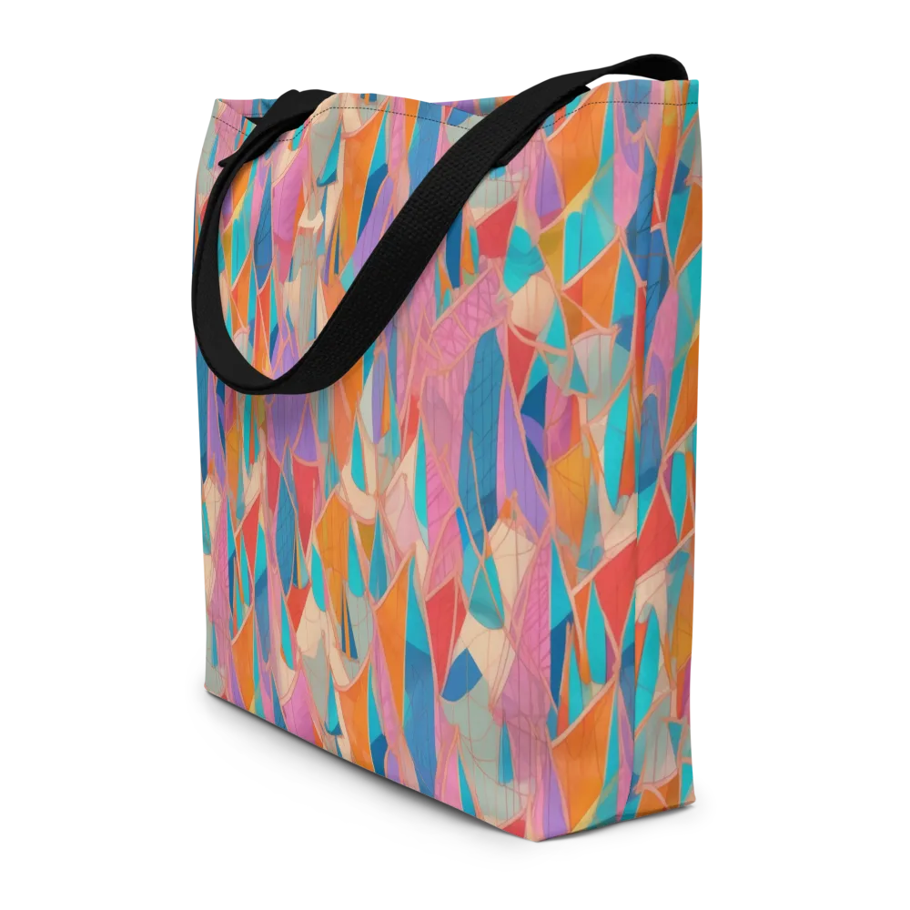 Chromatic Drapery on Large Tote Bag W/ Pocket — Front