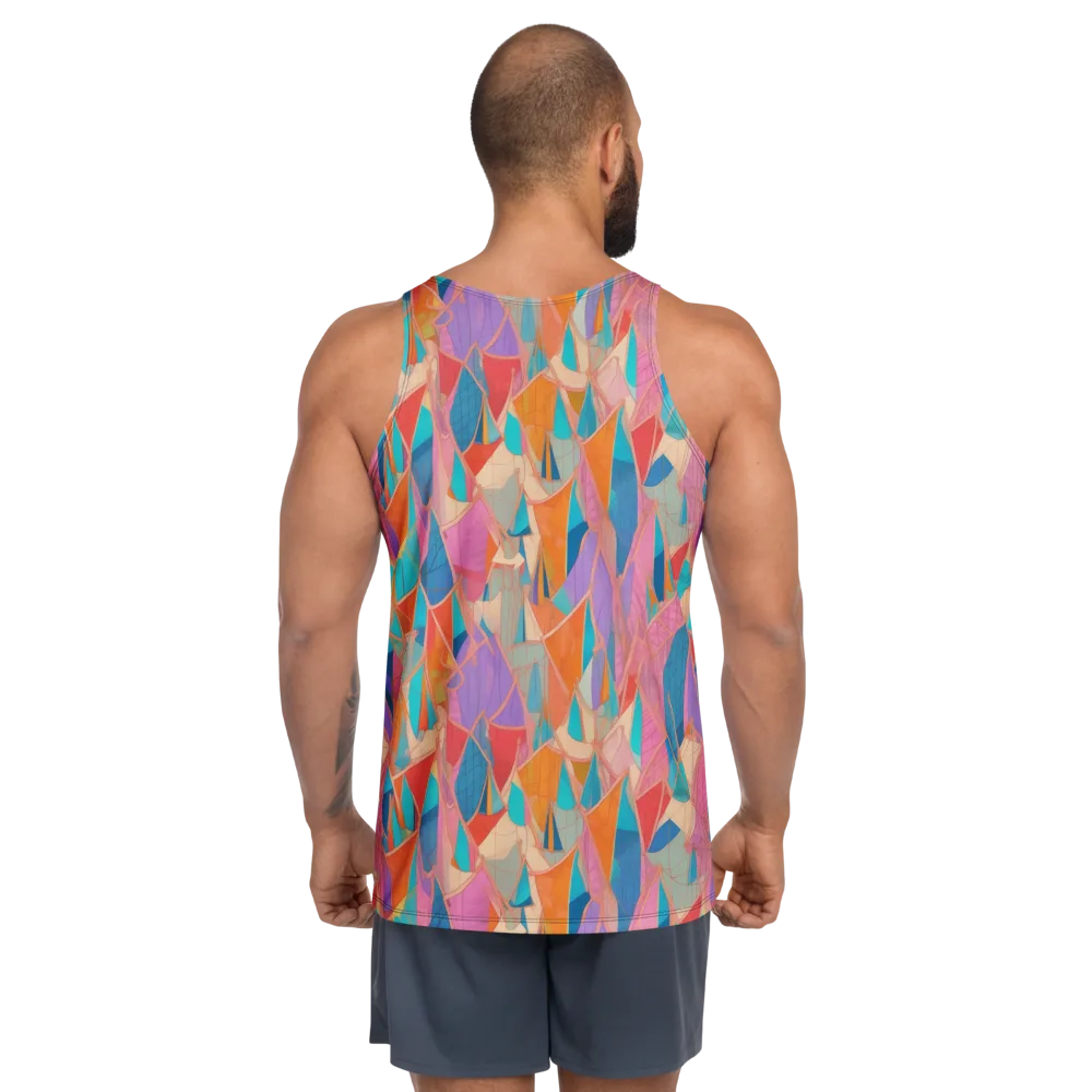 Chromatic Drapery on Men's Tank Top — Back