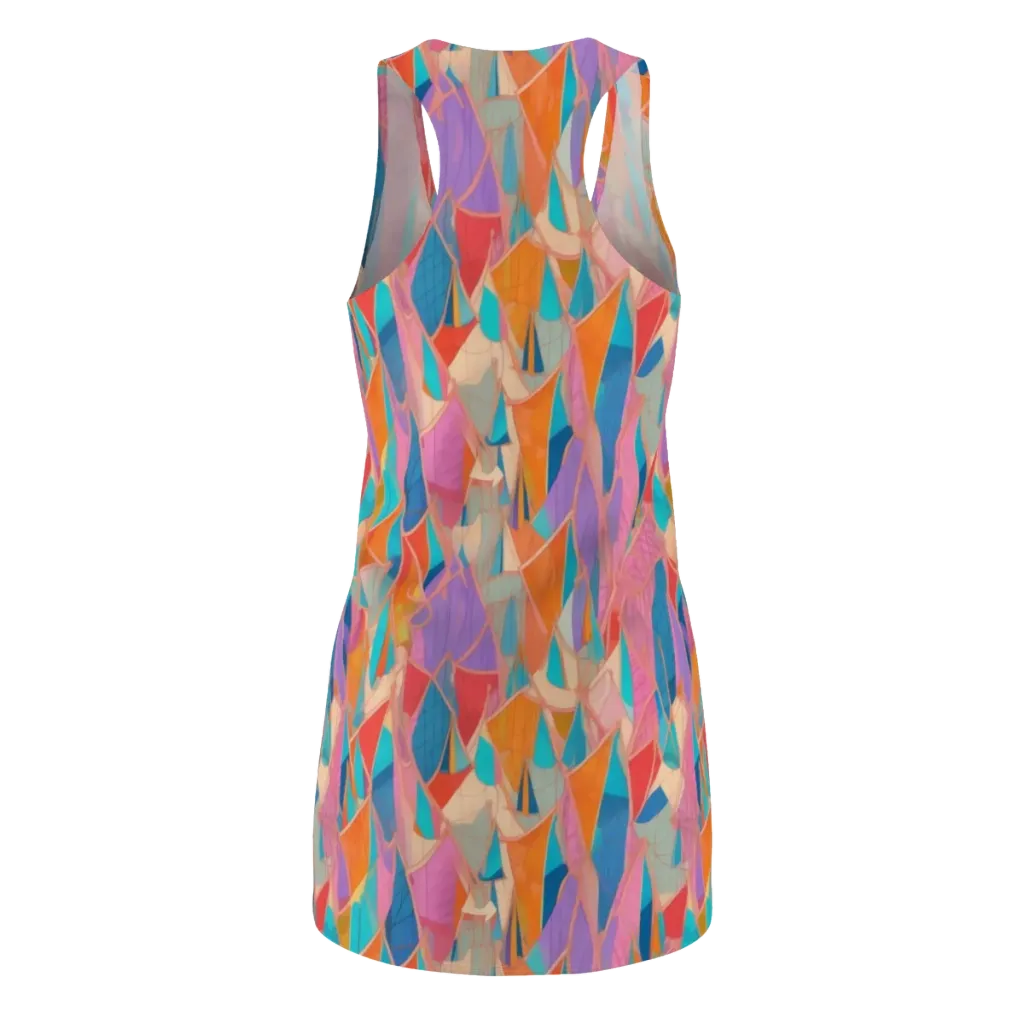 Chromatic Drapery on Racerback Dress — Back