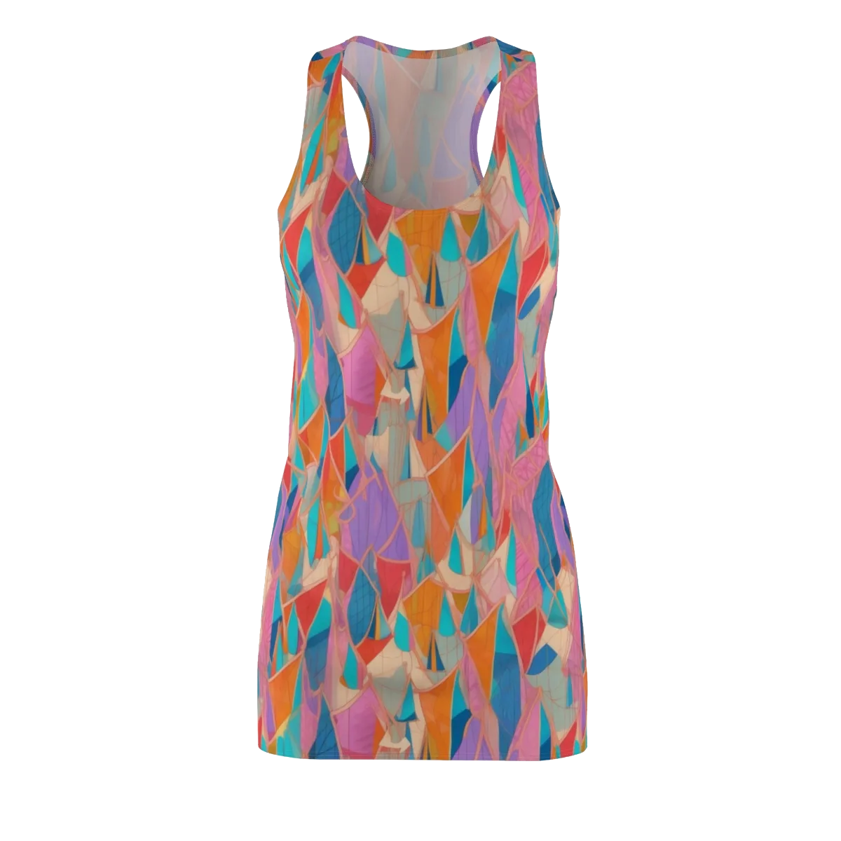 Chromatic Drapery on Racerback Dress — Front
