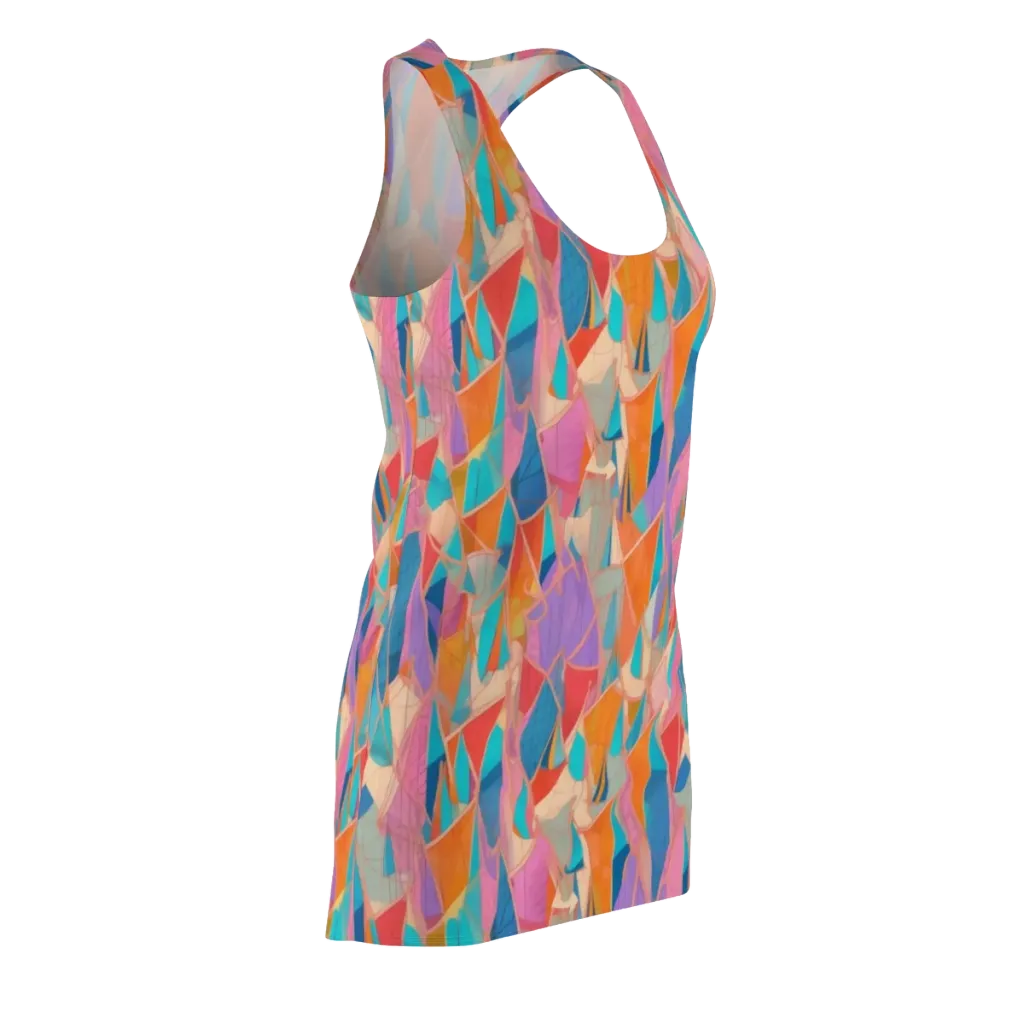Chromatic Drapery on Racerback Dress — Front Side