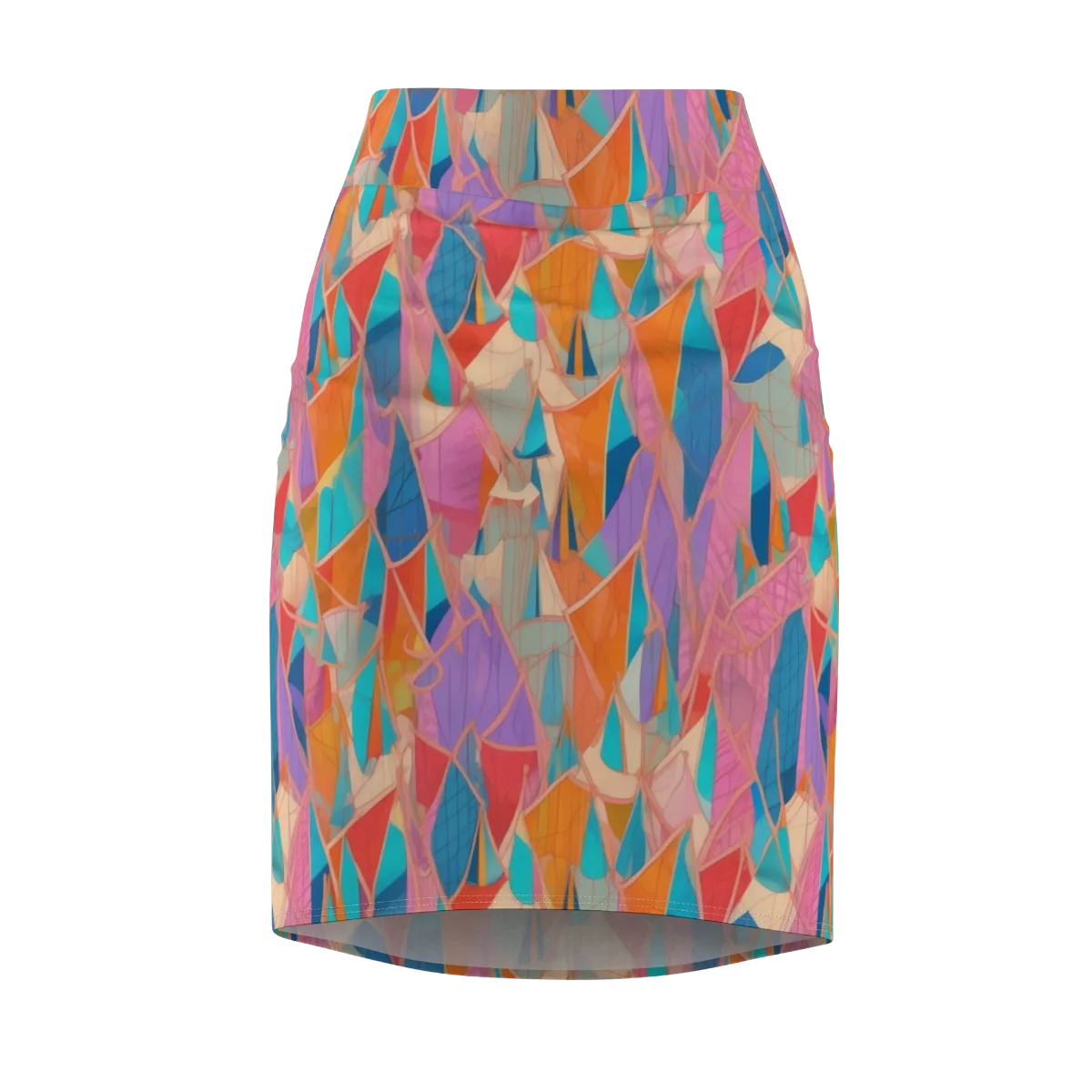 Chromatic Drapery on Pencil Skirt — Front