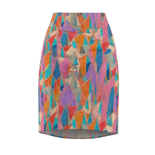 Chromatic Drapery on a Pencil Skirt
