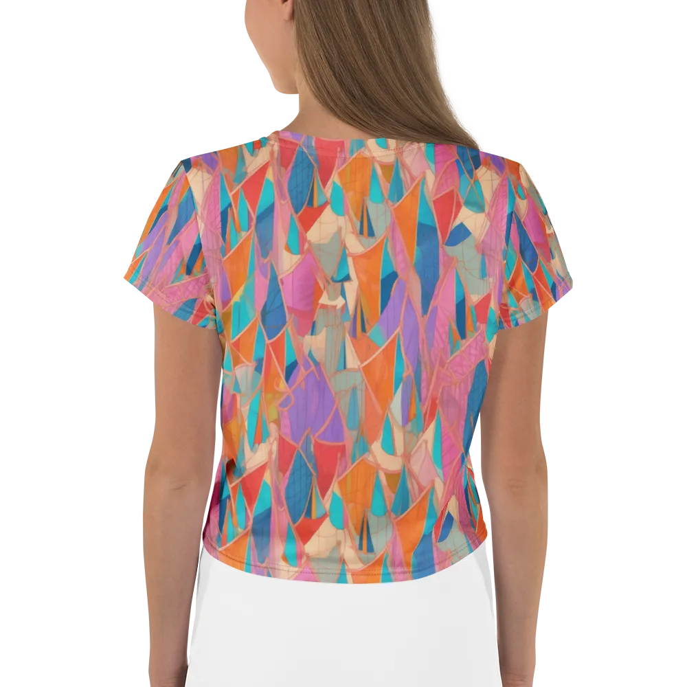 Chromatic Drapery on Crop Tee — Back