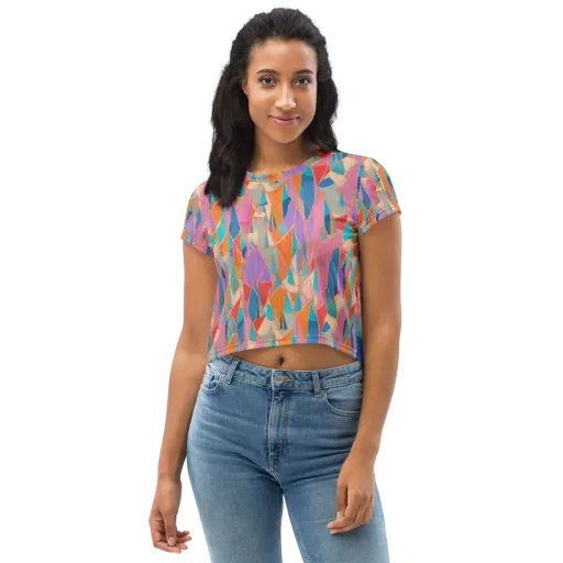 Chromatic Drapery on a Crop Tee