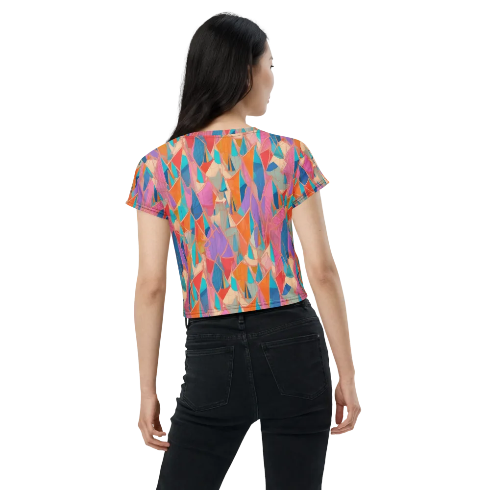 Chromatic Drapery on Crop Tee — Back