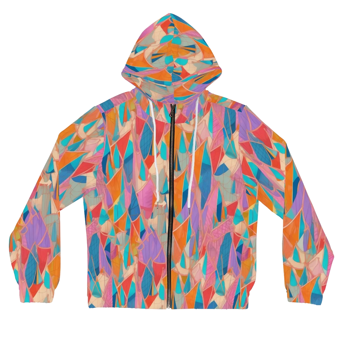 Chromatic Drapery on Women's Full-Zip Hoodie — Front