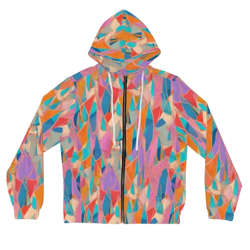 Chromatic Drapery on a Women's Full-Zip Hoodie