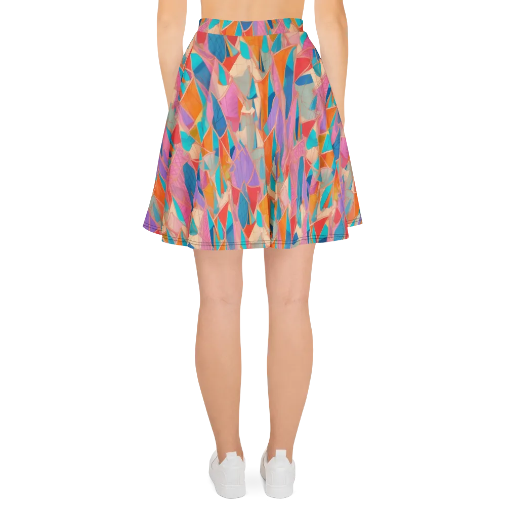 Chromatic Drapery on Skater Skirt — Back