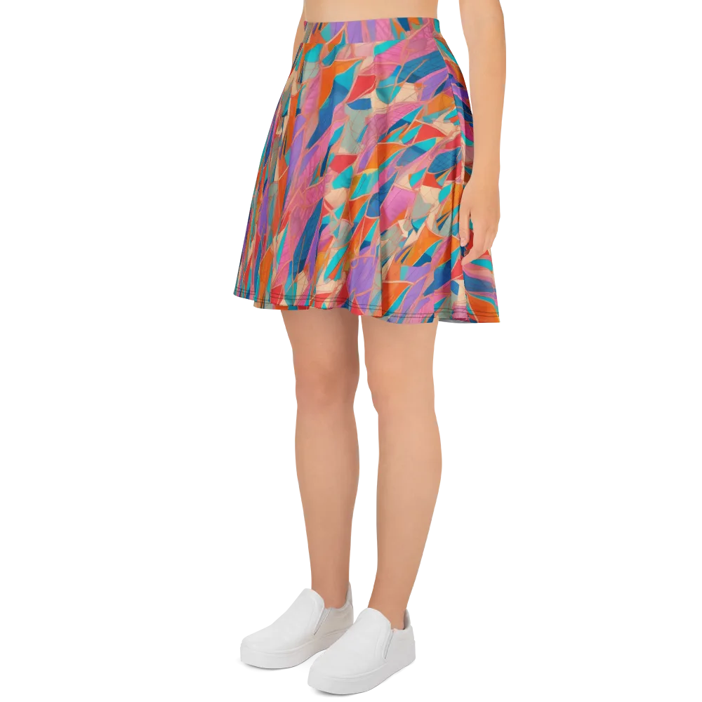 Chromatic Drapery on Skater Skirt — Left