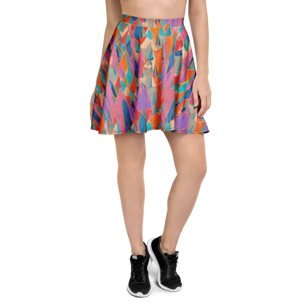 Chromatic Drapery on Skater Skirt — Front