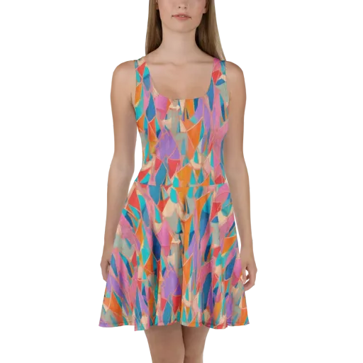 Chromatic Drapery on a Skater Dress