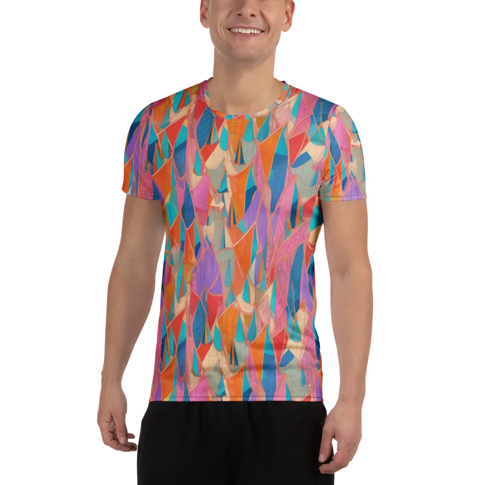 Chromatic Drapery on Men's Athletic T-Shirt — Front