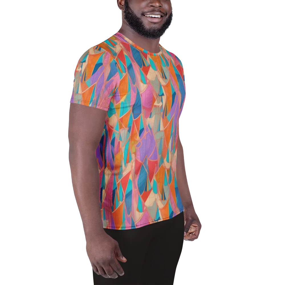 Chromatic Drapery on Men's Athletic T-Shirt — Right