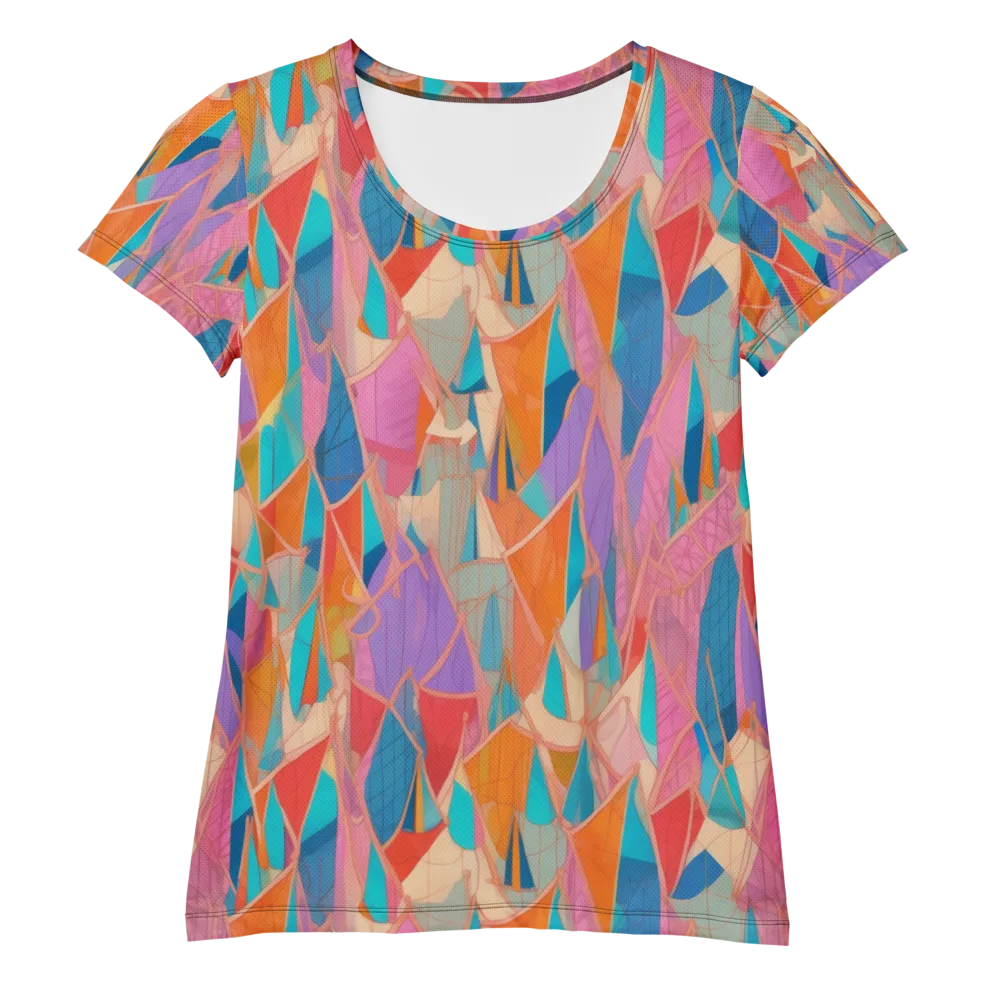 Chromatic Drapery on Women's Athletic T-Shirt — Front