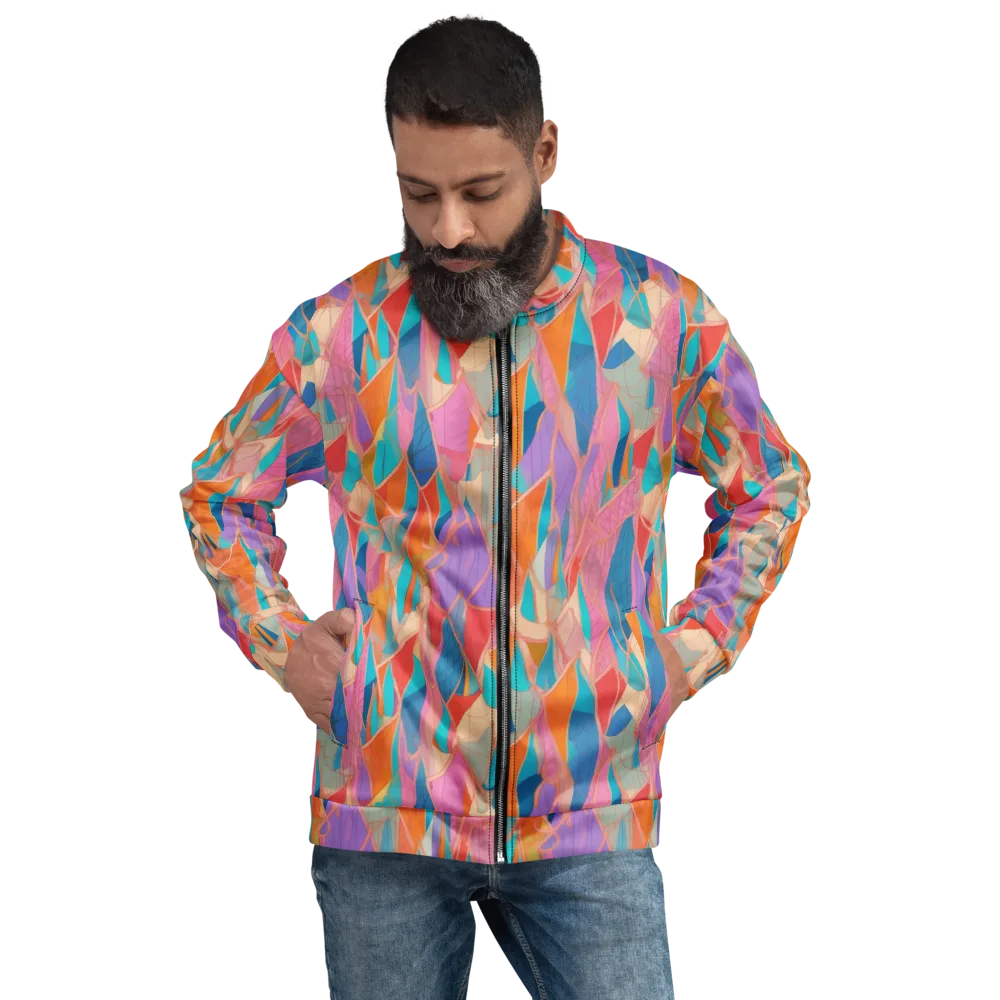 Chromatic Drapery on Bomber Jacket — Front