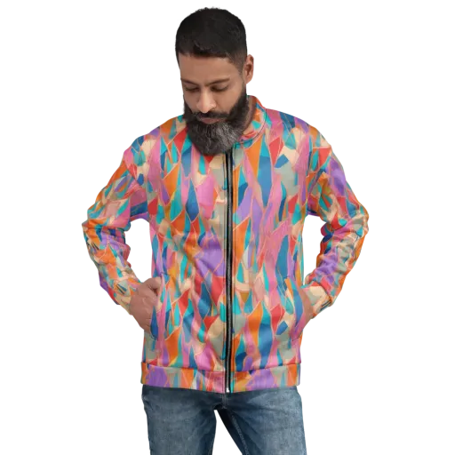 Chromatic Drapery on a Bomber Jacket