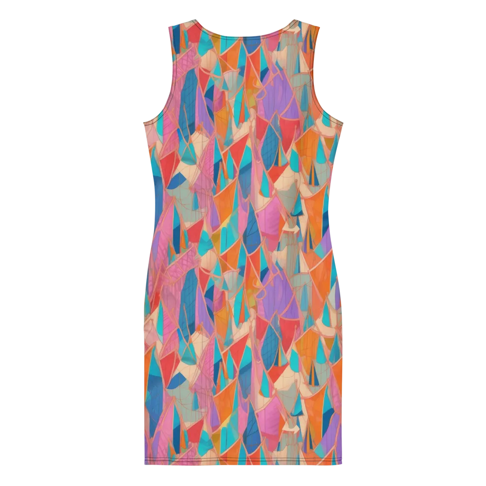 Chromatic Drapery on Bodycon Dress — Back