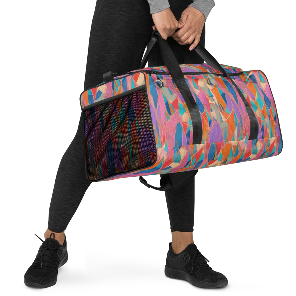 Chromatic Drapery on Duffle Bag — Right Front