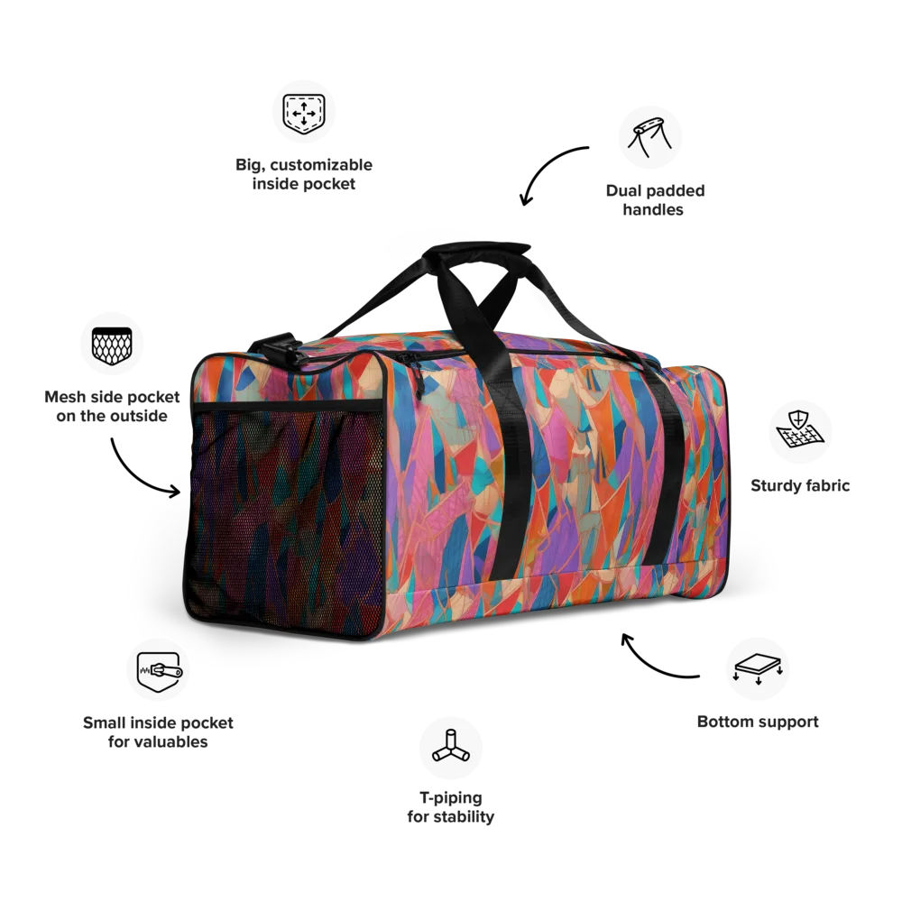 Chromatic Drapery on Duffle Bag — Right Front