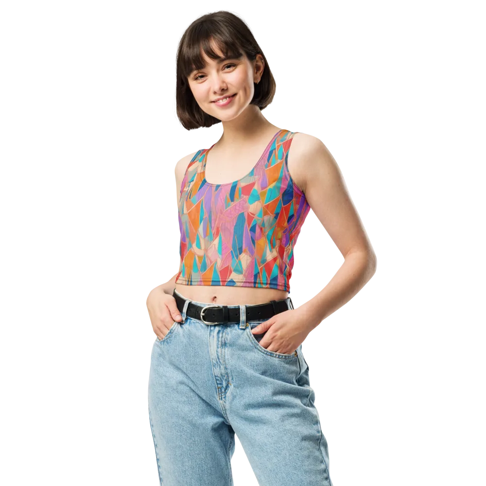 Chromatic Drapery on Crop Top — Front
