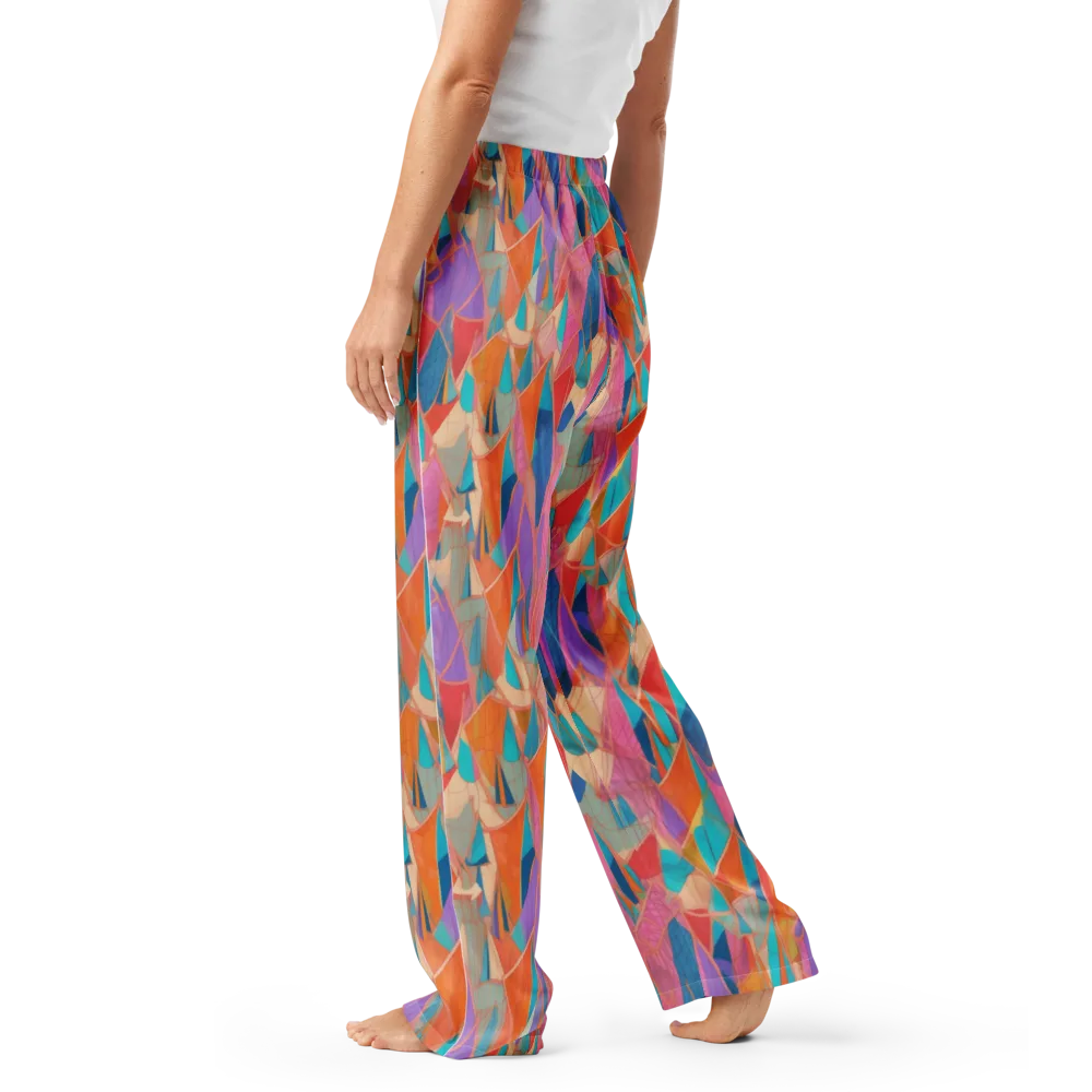 Chromatic Drapery on Women's Pajama Pants — Left