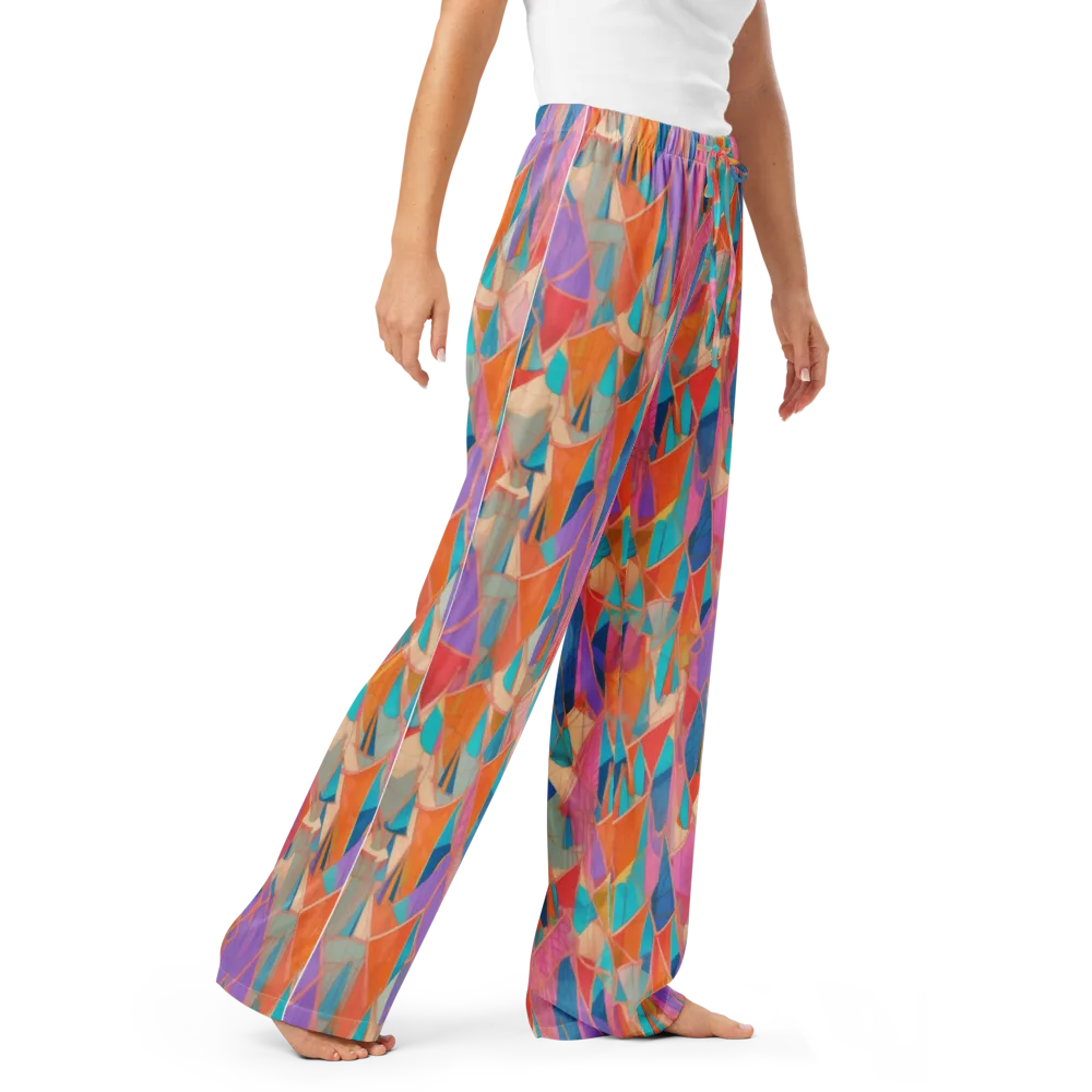 Chromatic Drapery on Women's Pajama Pants — Right Front