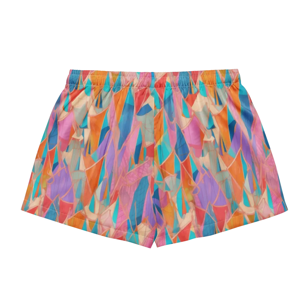 Chromatic Drapery on Women's Pajama Shorts — Back