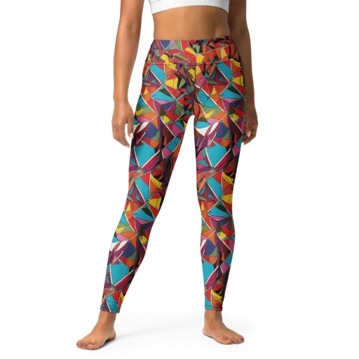 Stained Glass Static on a Yoga Leggings