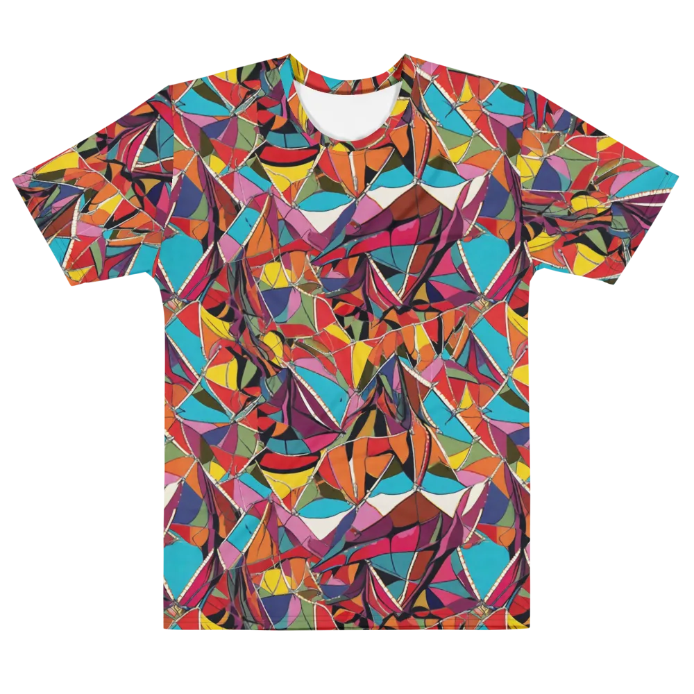 Stained Glass Static on Men's Cotton Crew Neck T-Shirt — Front