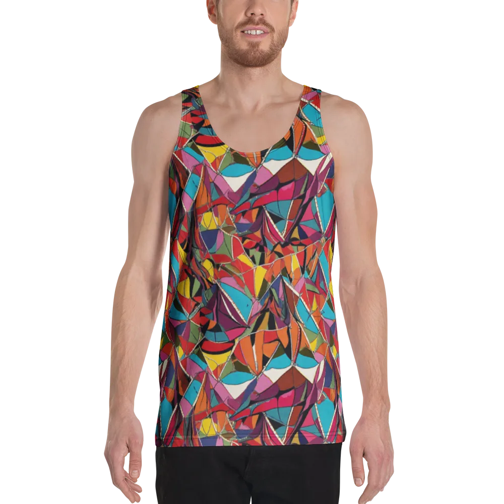 Stained Glass Static on Men's Tank Top — Front