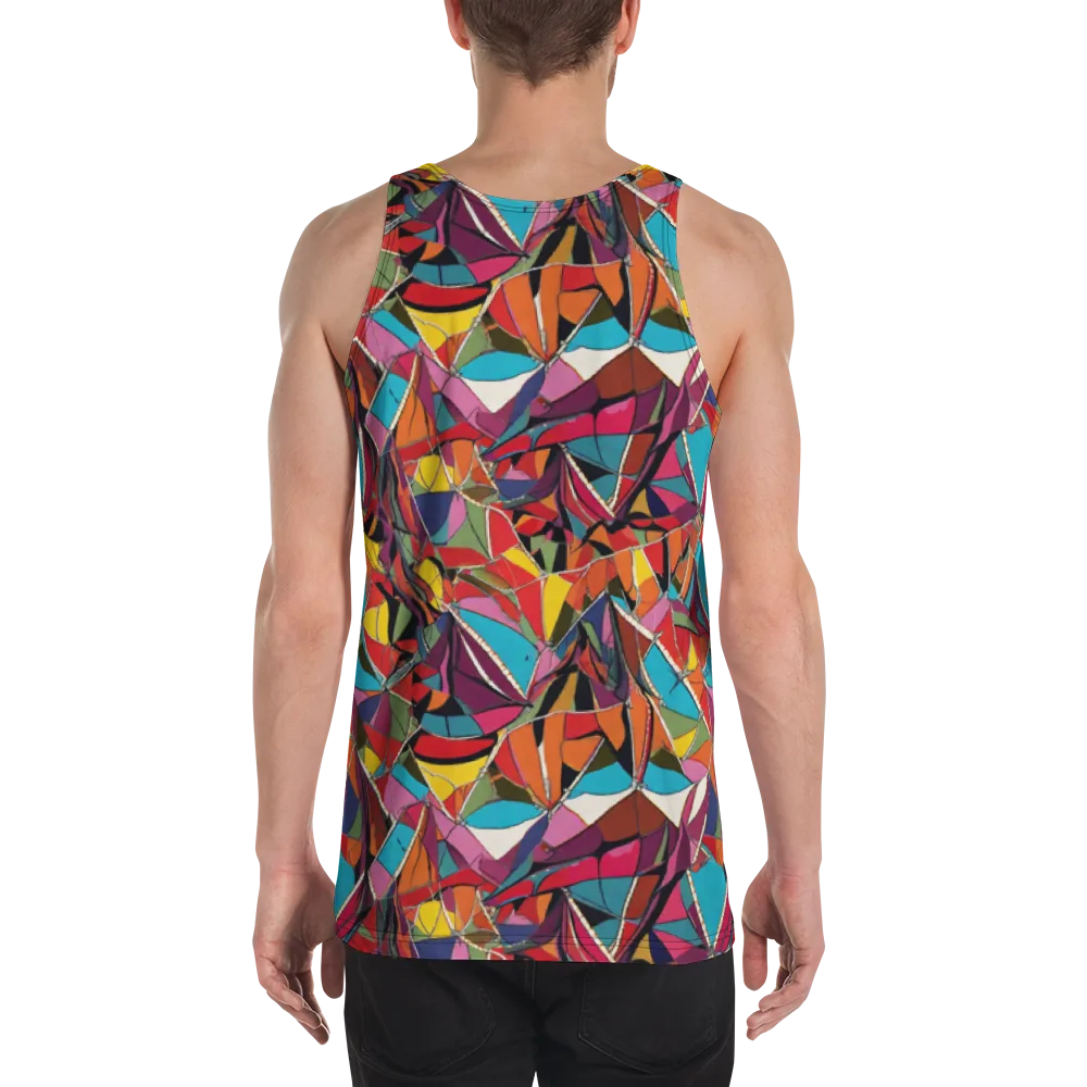 Stained Glass Static on Men's Tank Top — Back