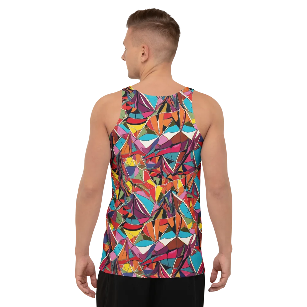 Stained Glass Static on Men's Tank Top — Back