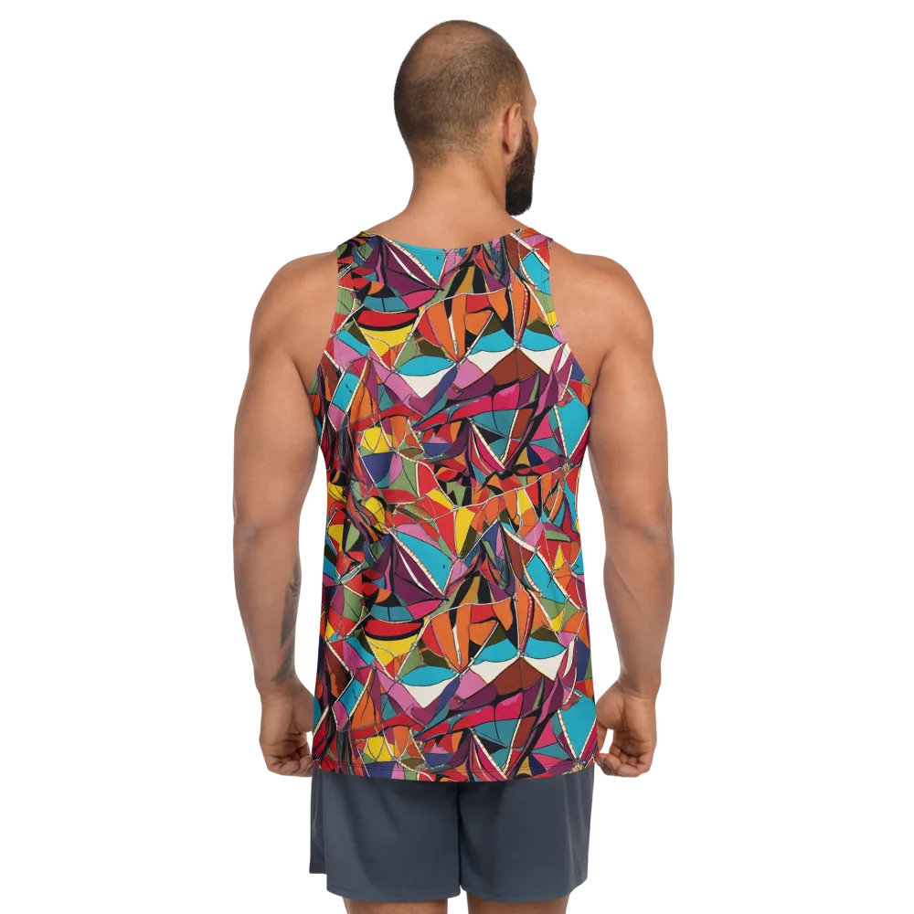 Stained Glass Static on Men's Tank Top — Back