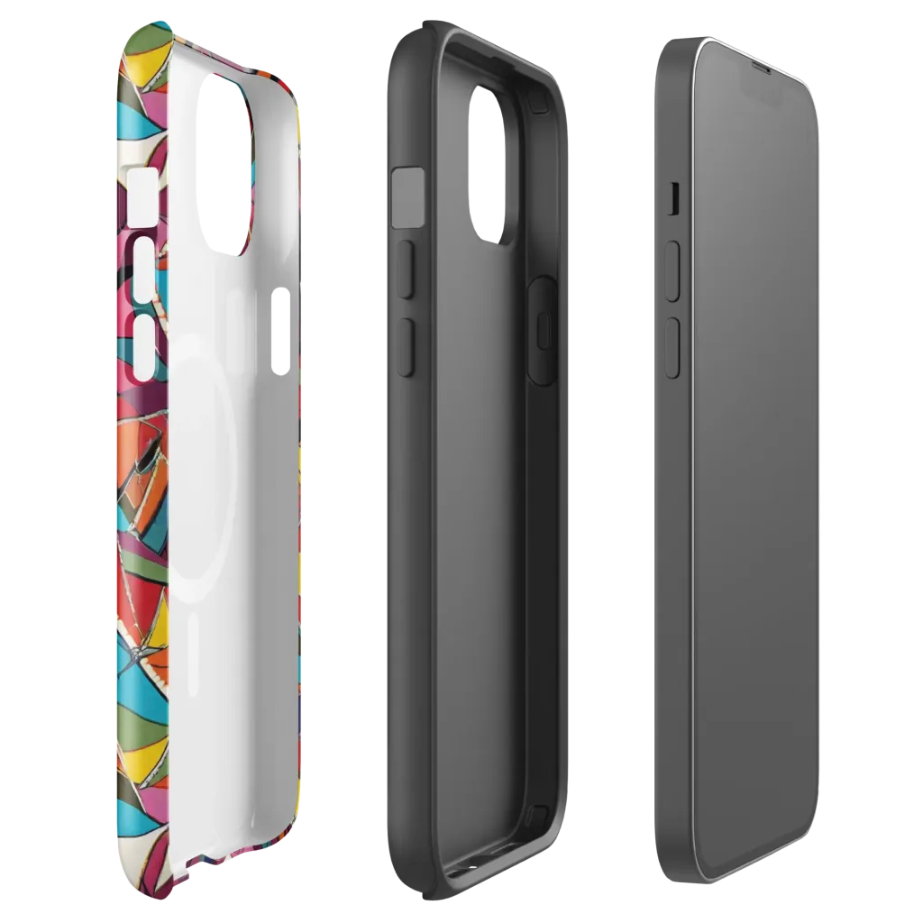Stained Glass Static on MagSafe Tough Case for iPhone® — Front