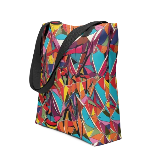Stained Glass Static on a Tote Bag
