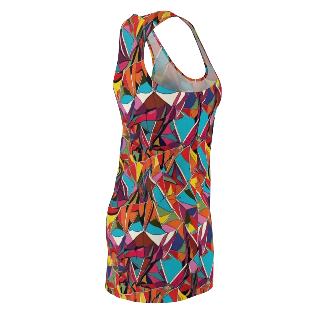 Stained Glass Static on Racerback Dress — Back Side
