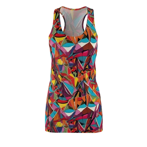 Stained Glass Static on a Racerback Dress