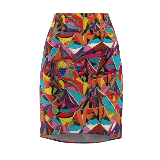 Stained Glass Static on a Pencil Skirt