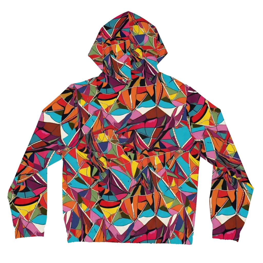Stained Glass Static on Women's Full-Zip Hoodie — Back