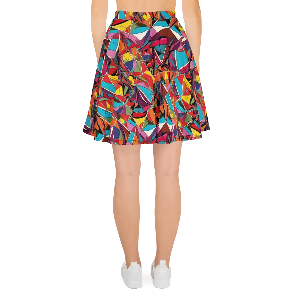 Stained Glass Static on Skater Skirt — Back