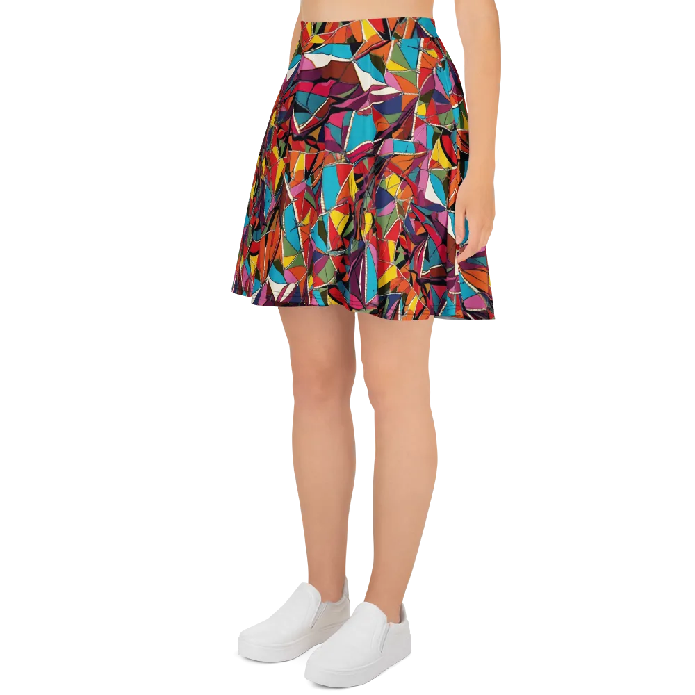 Stained Glass Static on Skater Skirt — Left