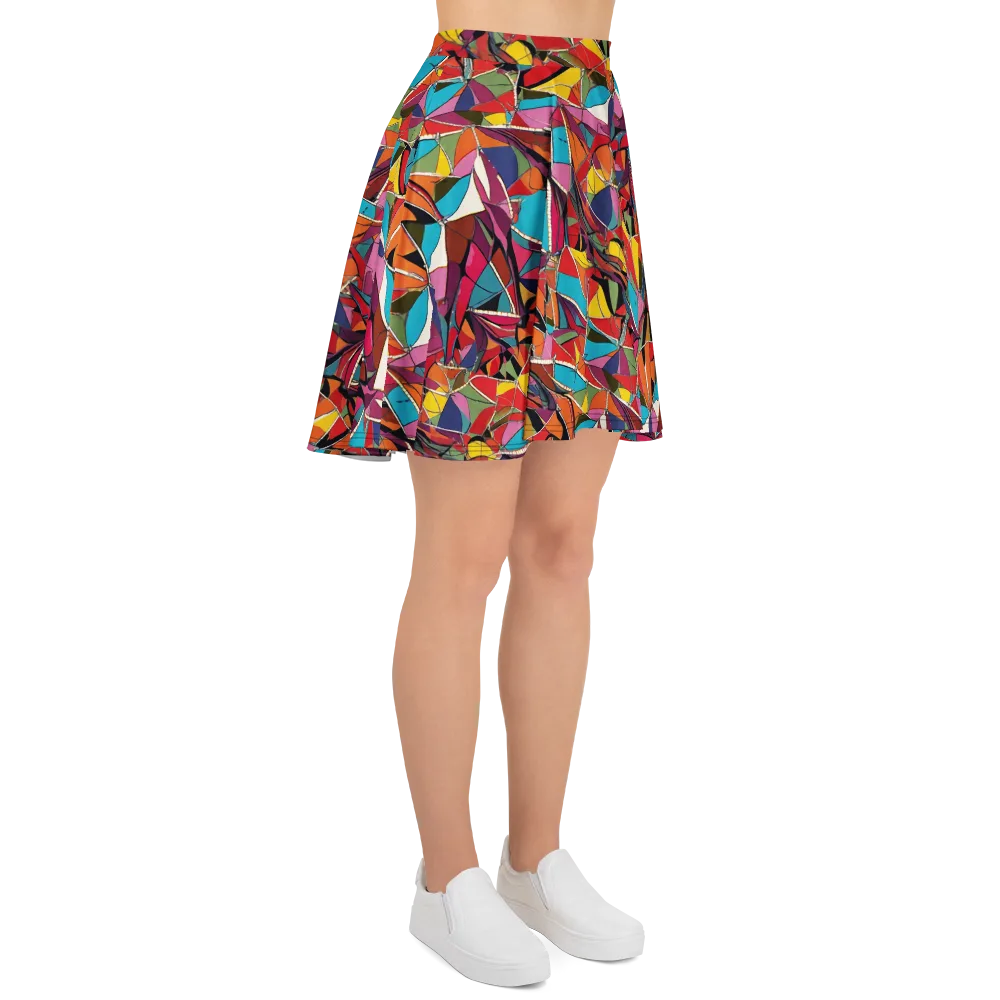 Stained Glass Static on Skater Skirt — Right