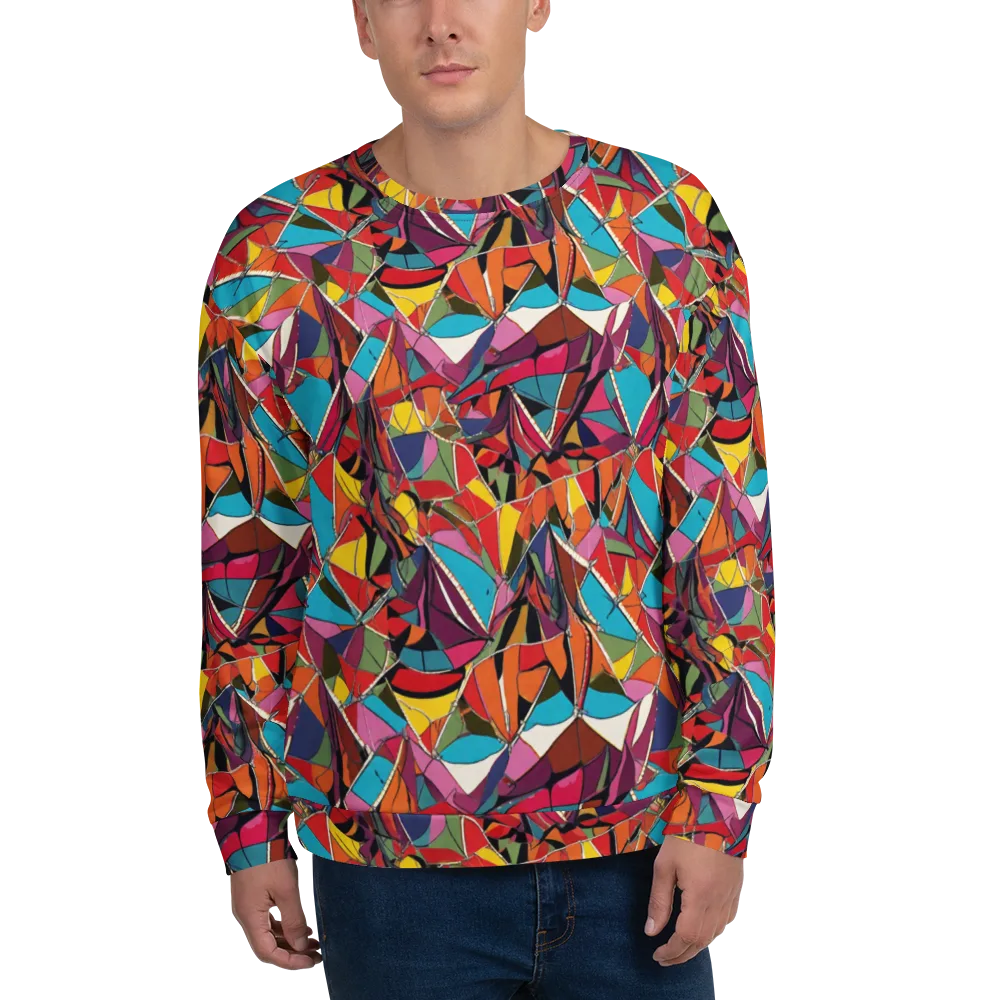 Stained Glass Static on Sweatshirt — Front