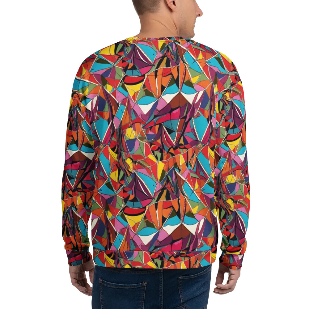 Stained Glass Static on Sweatshirt — Back