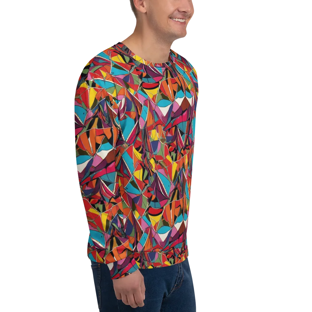 Stained Glass Static on Sweatshirt — Right Front