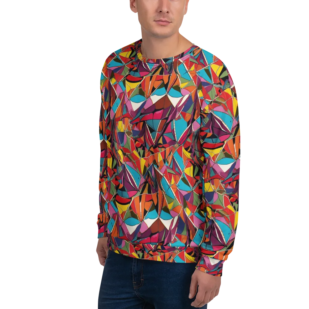 Stained Glass Static on Sweatshirt — Left Front